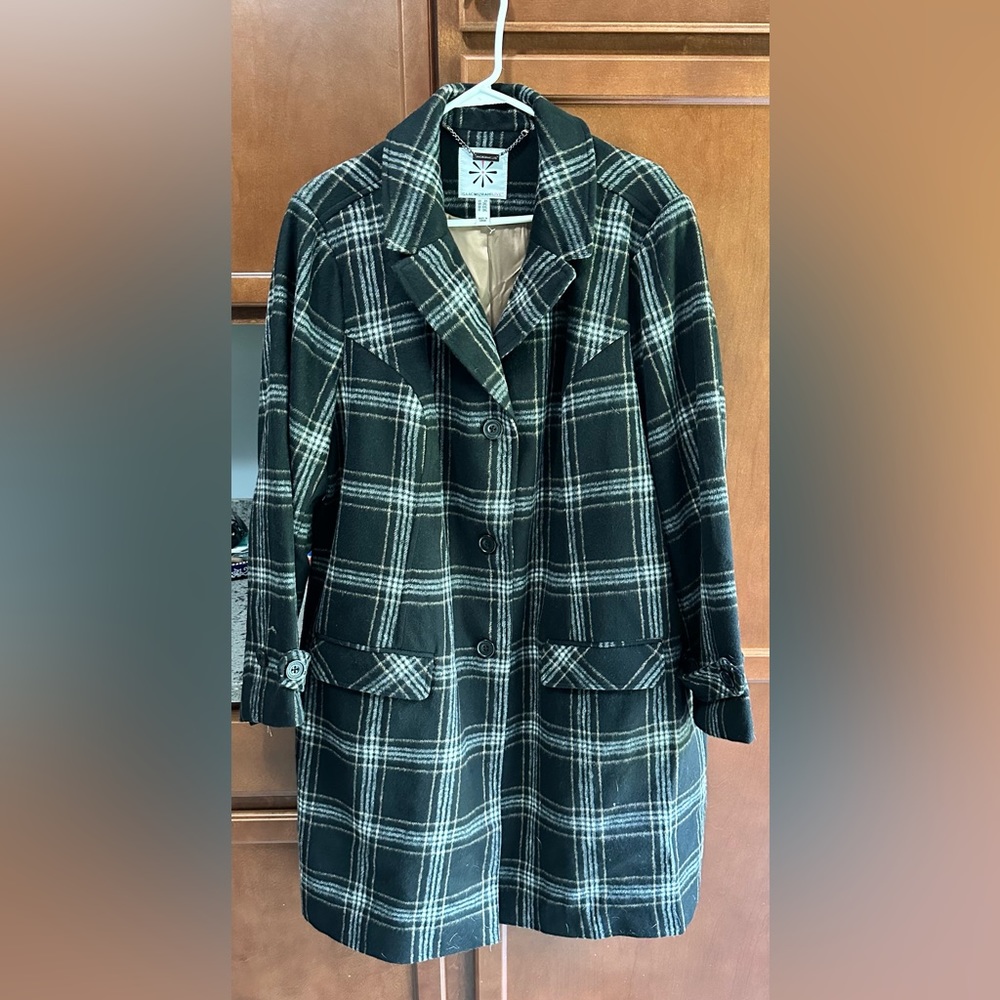 Plaid Wool Coat